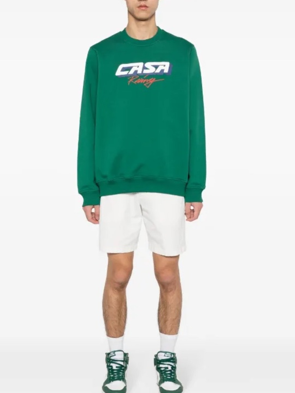 Casablanca 3D screen print racing cotton sweatshirt size small